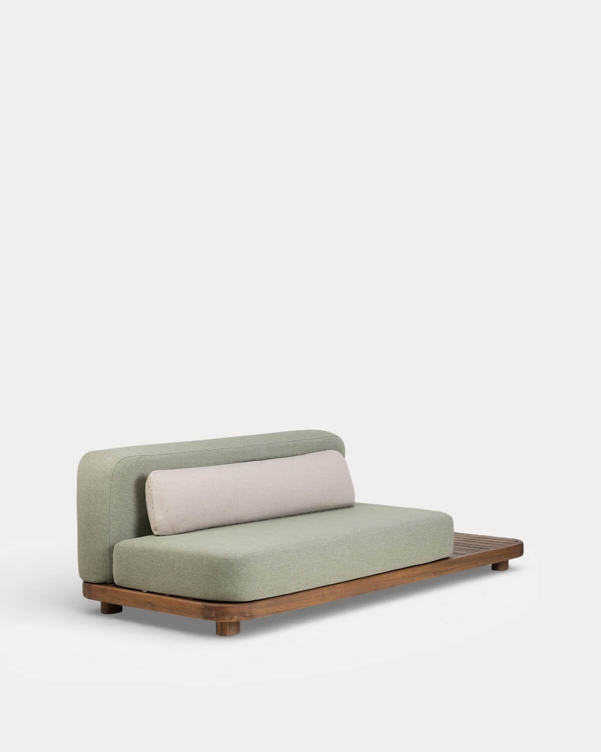 Redik - Módulo Sofá 2 Plazas de Jardín con Mesa Auxiliar de Madera de Acacia y Tela para Sofá Modular Redik