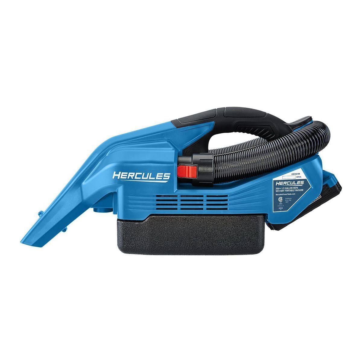 Hercules 20V Cordless 1/2 Gallon Wet Dry Portable Vacuum - Tool Only