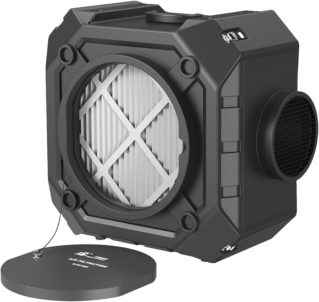 M-T Air Scrubber with 3 Stage Filtration, Stackable Negative Air Machine Cleaner 550 CFM for Industrial and Commercial Water Damage Restoration Air Scrubber with MERV-10, HEPA, Activated Carbon Filter