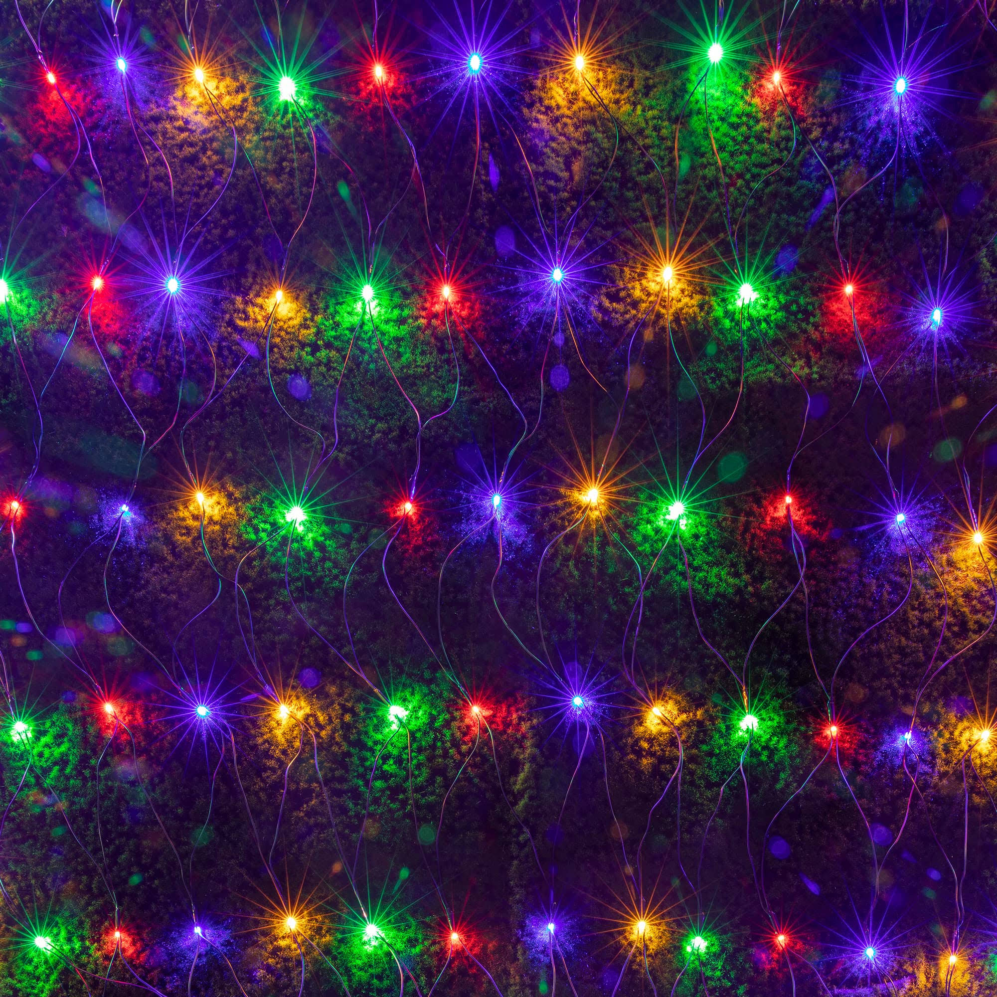AWQ 200 LED 9.8ft x 6.6ft String Lights Net Mesh Lights Christmas Net Lights 8 Modes for Christmas Wedding Party Home Garden Lawn Bushes Bedroom