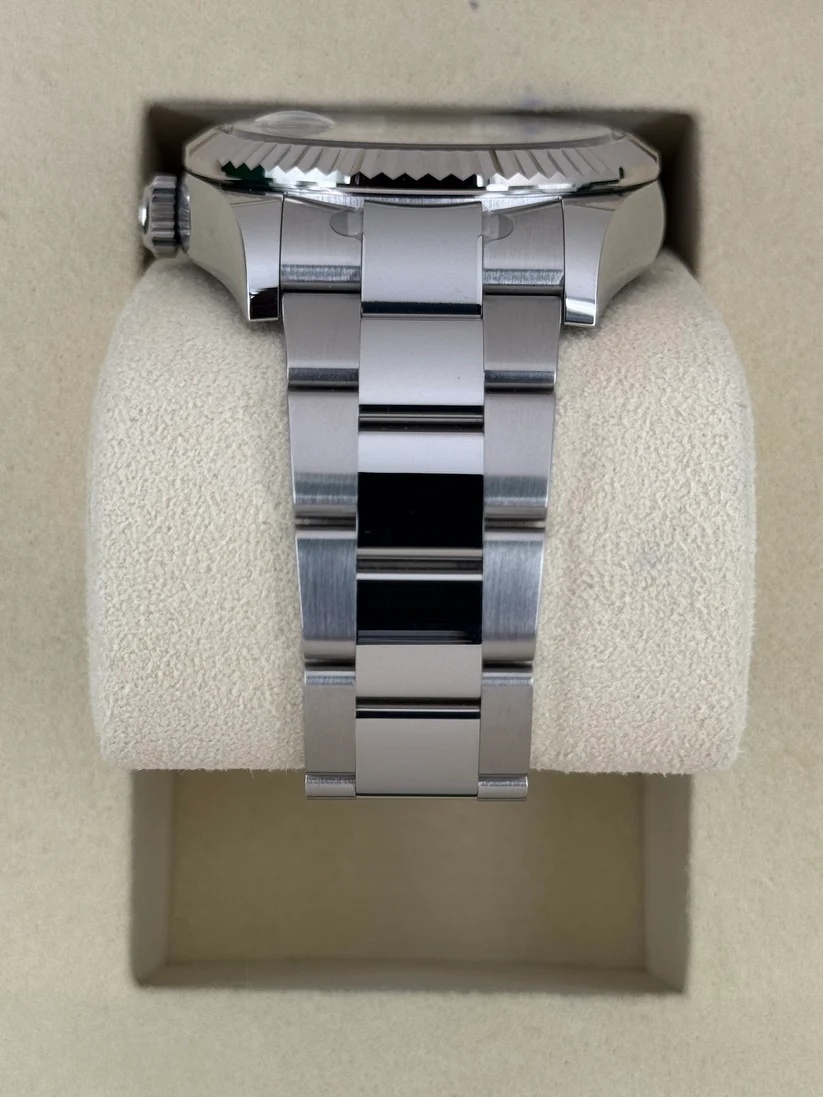 [Super Clone]RLX  Sky-Dweller 42mm Stainless Steel White Dial Oyster - 336934