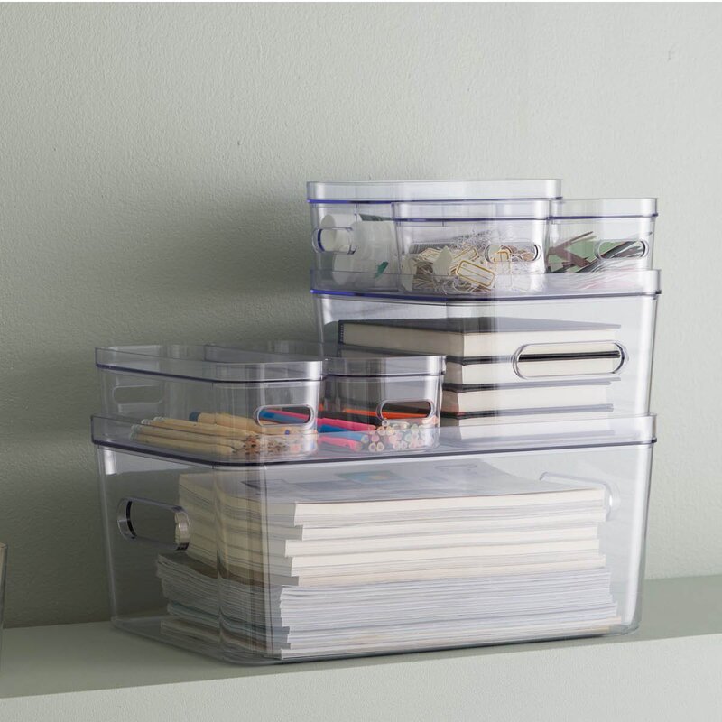 Compact oppbevaringsboks slim 1,3L klar