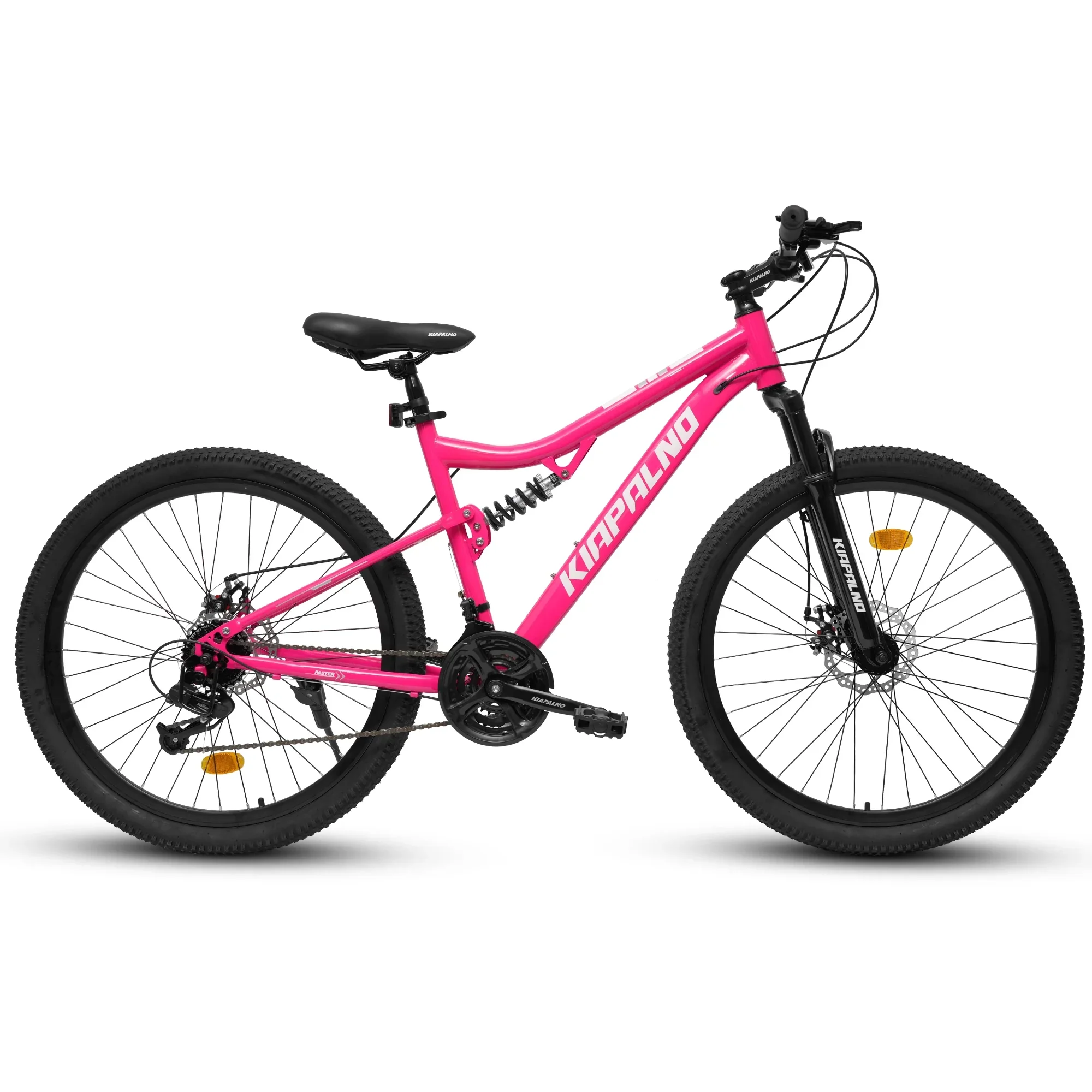 26 Inch Mountain Bike Dual Full Suspension, Shimano 21-Speed Mountain Bicycle with Dual Disc Brakes and Carbon Steel Frame, Trail Beach Snow Commuter City Bike for Adult Men Women, Black