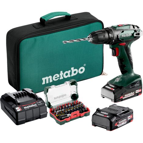 Metabo – Perceuse-visseuse sans fil 18V – 2 batteries 2.0Ah – Moteur Brushless – Couple max 48Nm – Pour perçage bois et métal — vue 1