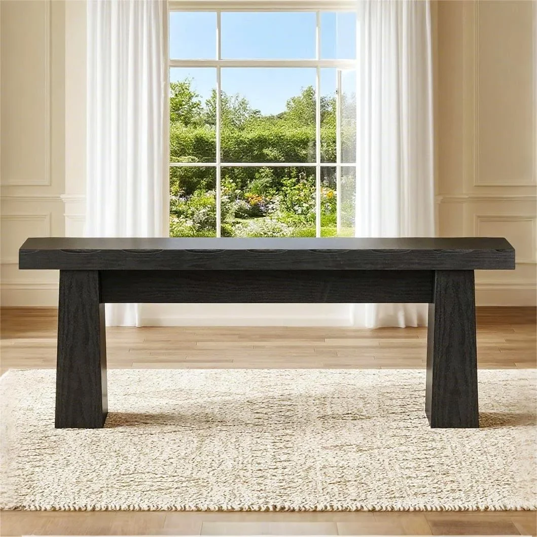 Fnova 48 Wooden Two - Person Backless Entryway Bench with Under - Bench Storage for Outdoor Garden, Living Room, Bedroom, Dining Room, Hallway