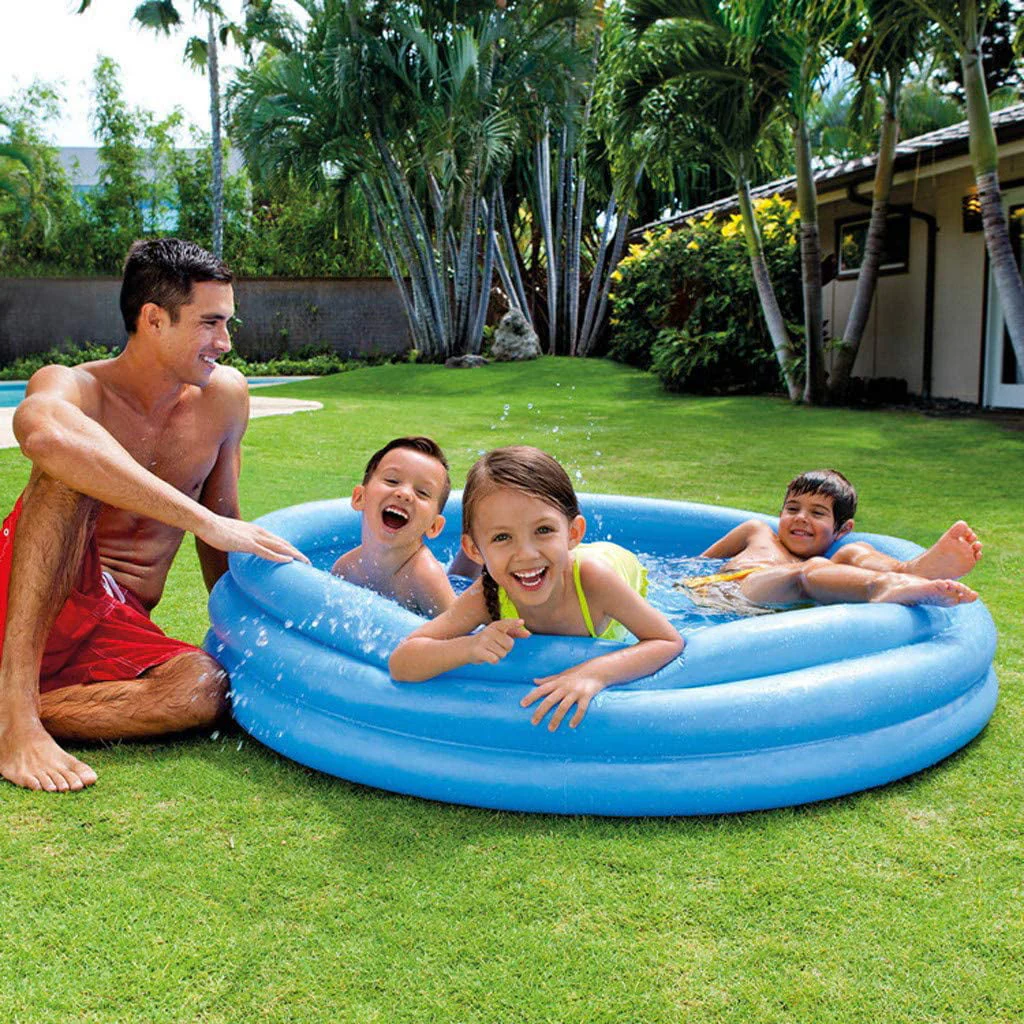 intex crystal blue pool 66" x 16" or 1.68m x 40cm for kids age 3+ 58446ep