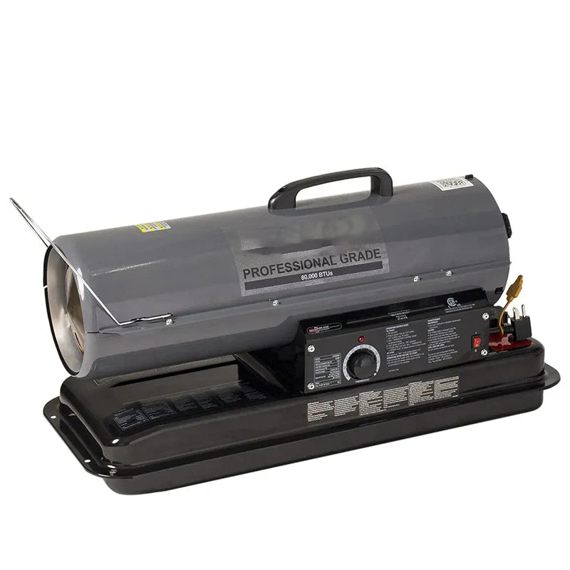80.000 BTU Indoor/Outdoor Portable Kerosene Forced Air Heater