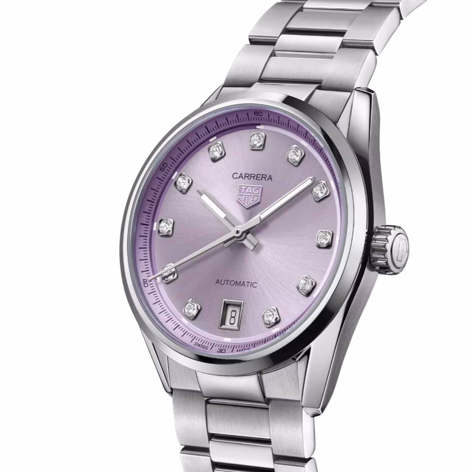 【Super Clone】TAG Heuer Carrera Date 36mm Ladies Watch Diamond Dot WBN2319.BA0001