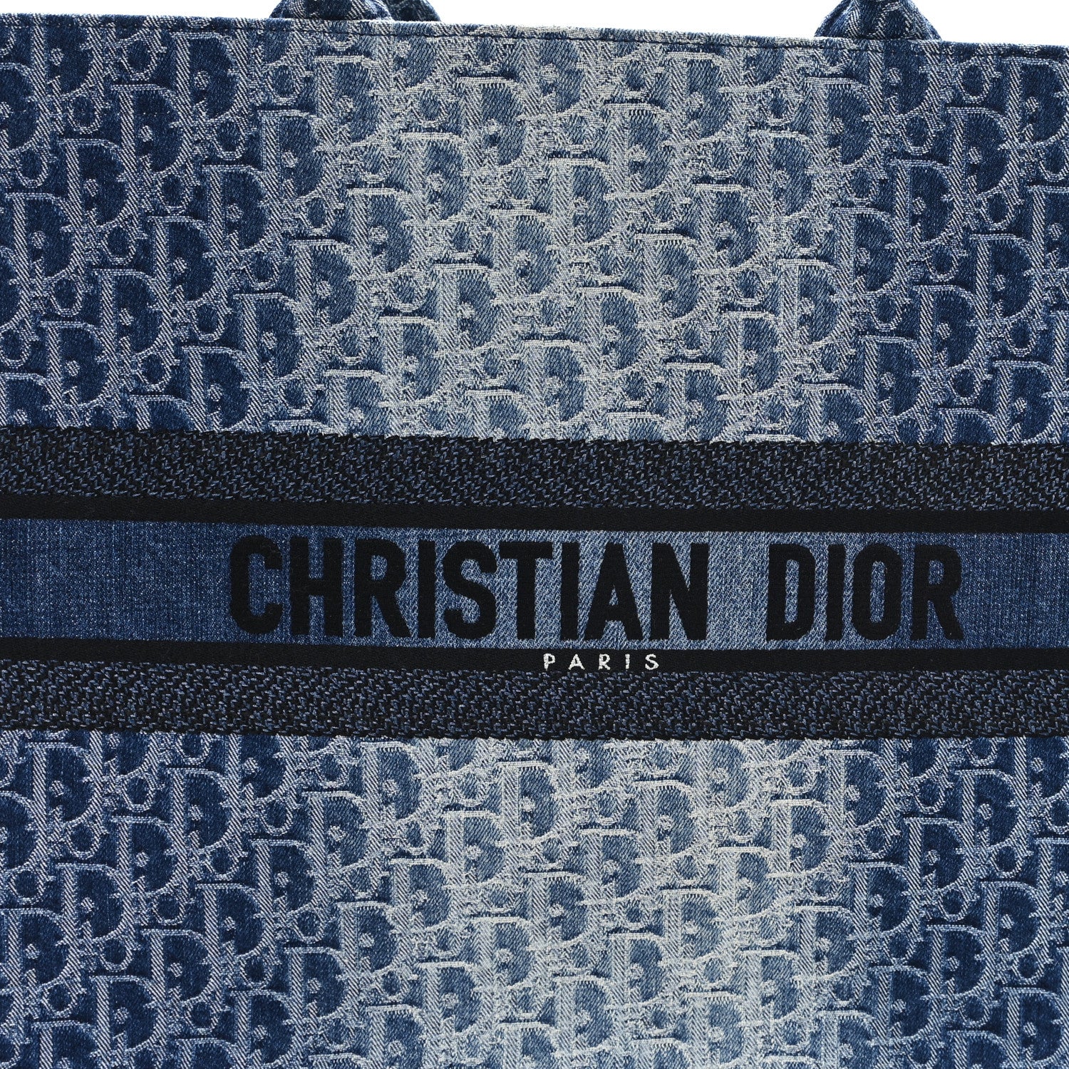 Oblique Denim Large Book Tote Blue