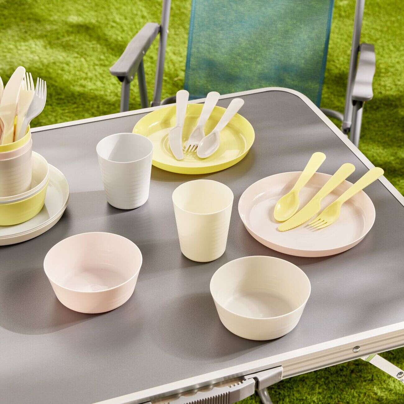 Assiette à pique-nique x5 plastique réutilisable Ø18,5cm