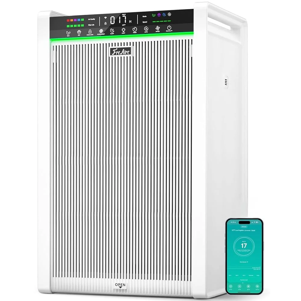 FreAire Air Purifiers for Home Large Room Up to 3850 Ft², HAP611WF, White