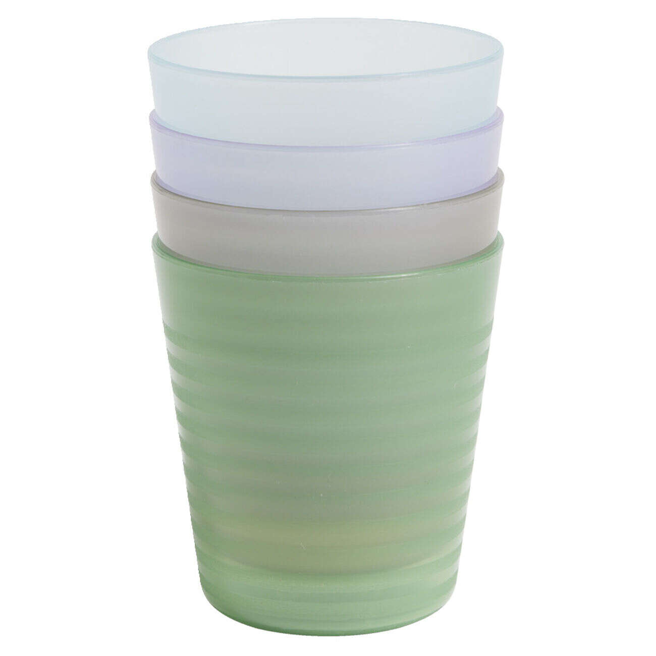 Lot de 4 gobelets pour enfant Ø7,7xH.8,5cm plastique coloré