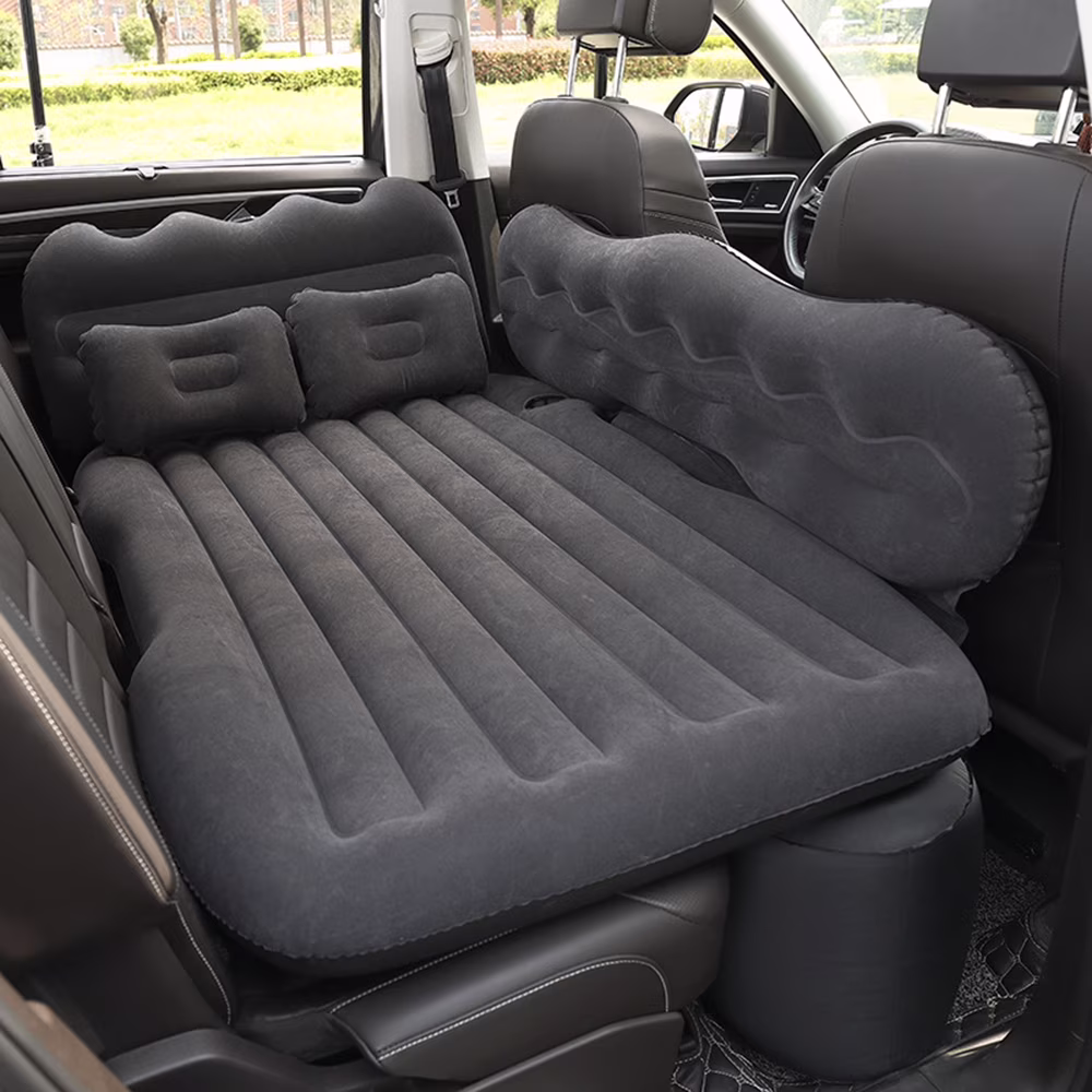 Walmeck Mattress Car Inflatable Travel Bed Home Camping Mat Rear Flocking Plus Air Mattress for SUV