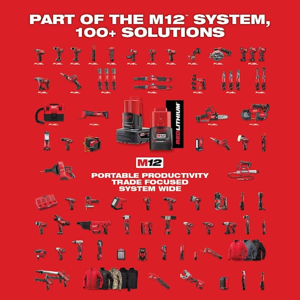 M12 12V Lithium Ion Cordless 3/8 in Drill/Driver Kit with Two 1 5 Ah Batteries, Charger and Tool Bag Image 9