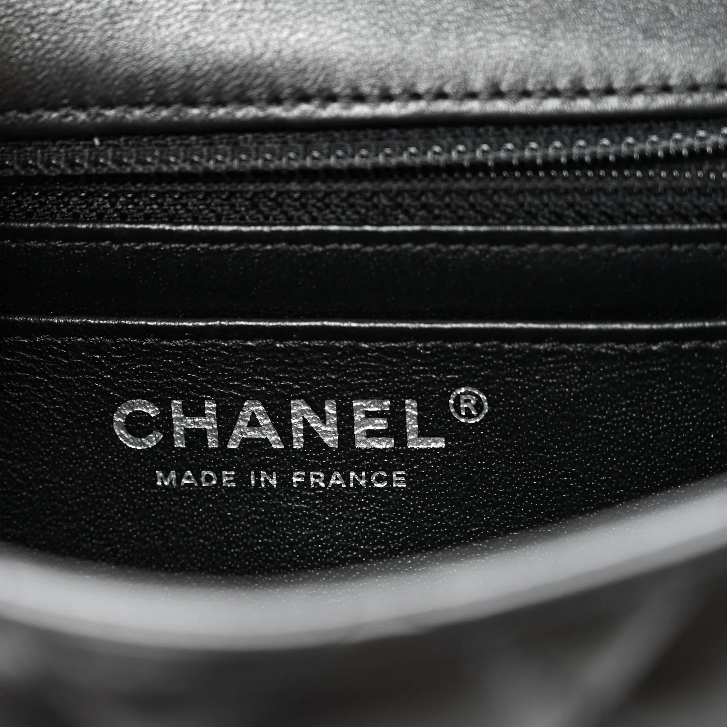 Lambskin Quilted Mini Square Flap Black