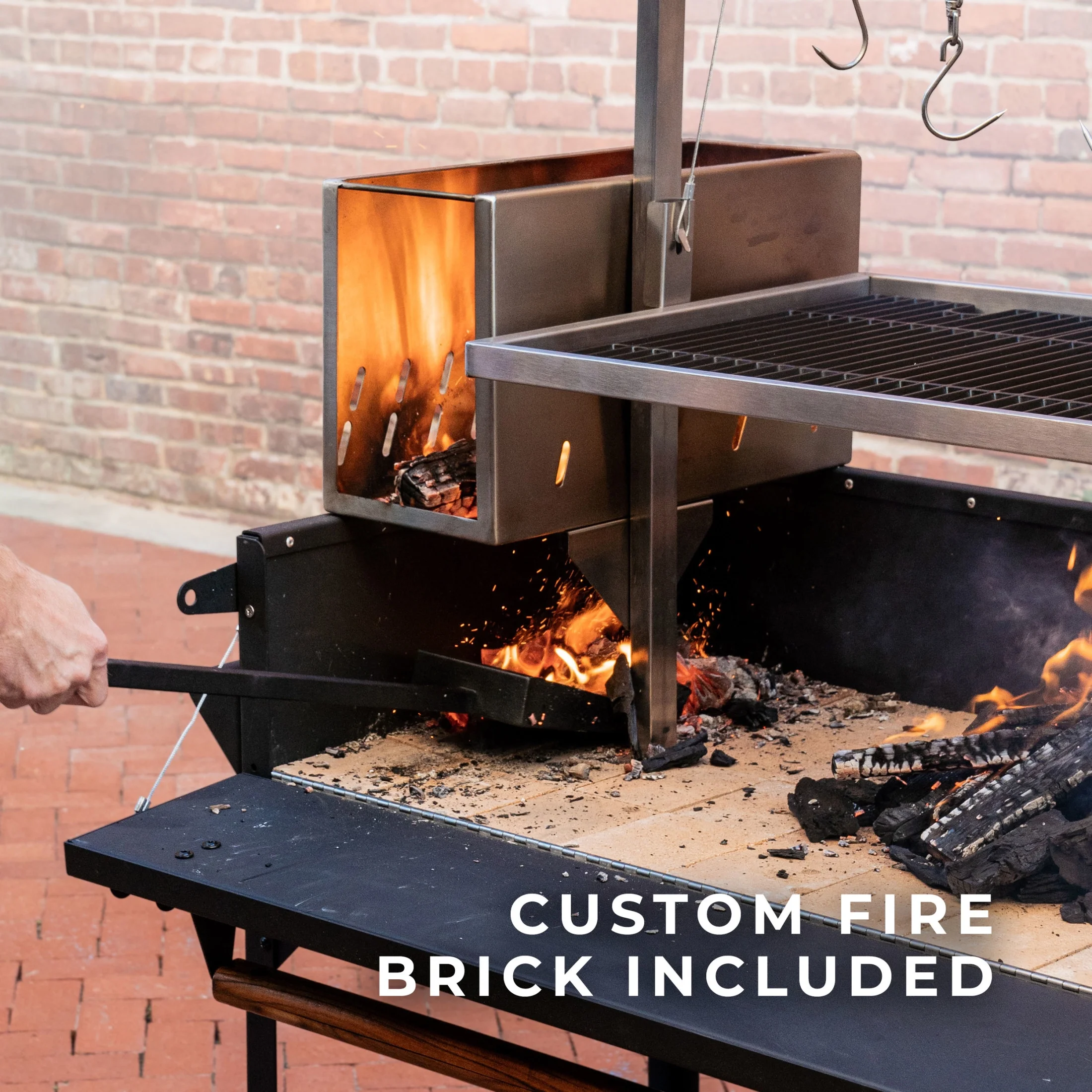 Backyard Discovery Argentine Santa Maria Wood Fire & Charcoal Steel BBQ Grill, Brasero