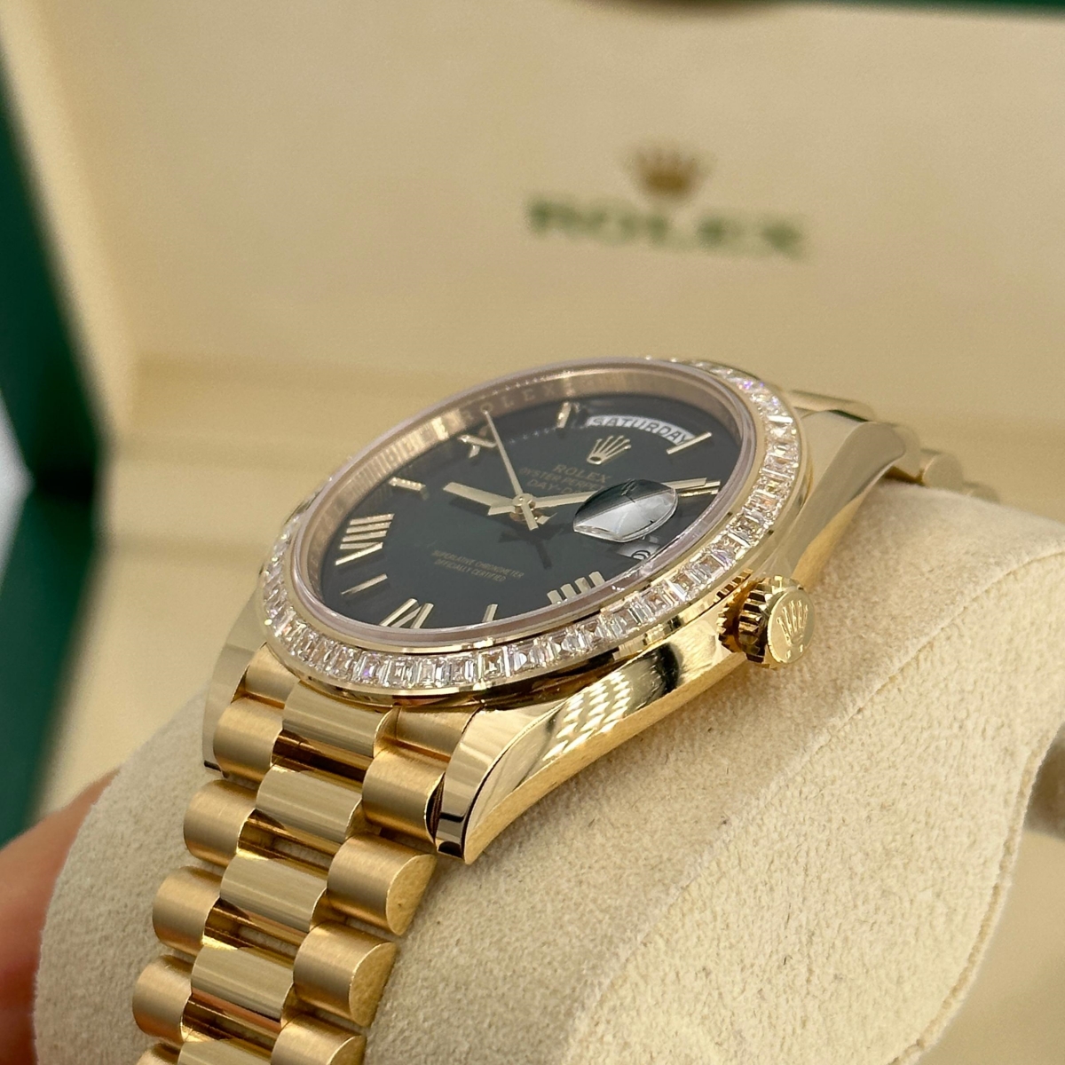 [Super Clone]RLX Day-Date 40mm 228398TBR-0042 Green Ombré Dial President Watch【Super Clone】