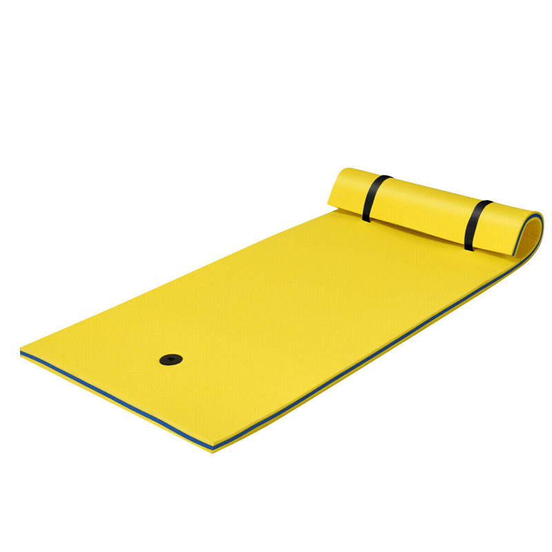 Tapis flottant en mousse XPE indéchirable à 3 couches avec oreiller enroulable