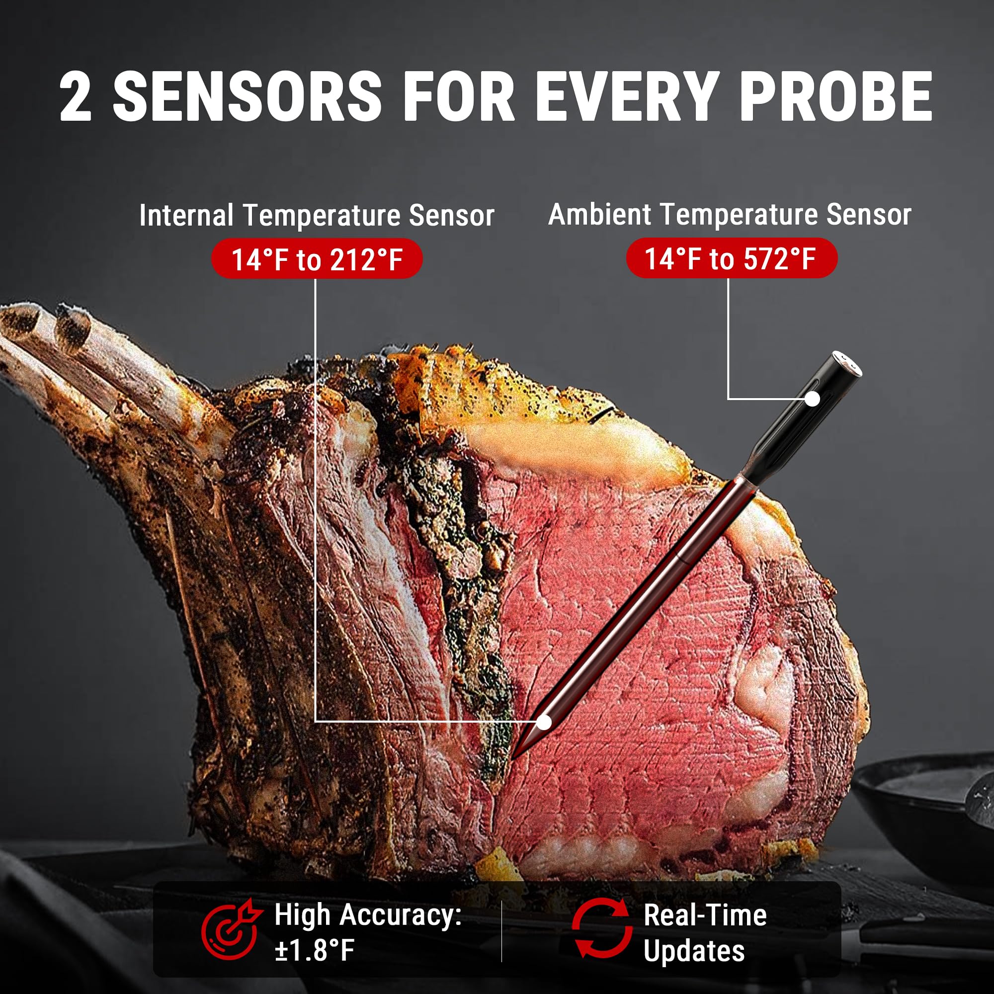 ThermoPro Twin TempSpike Wireless Meat Thermometer