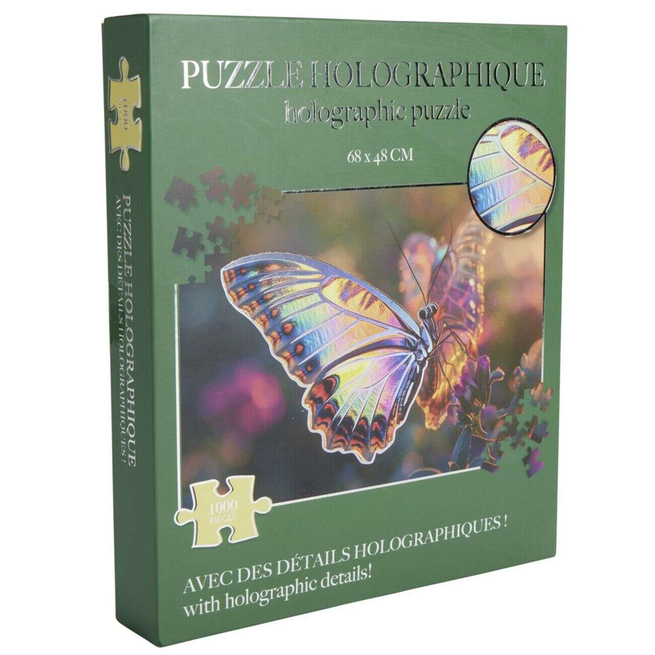 Puzzle holographique carton motif nature 48x68cm