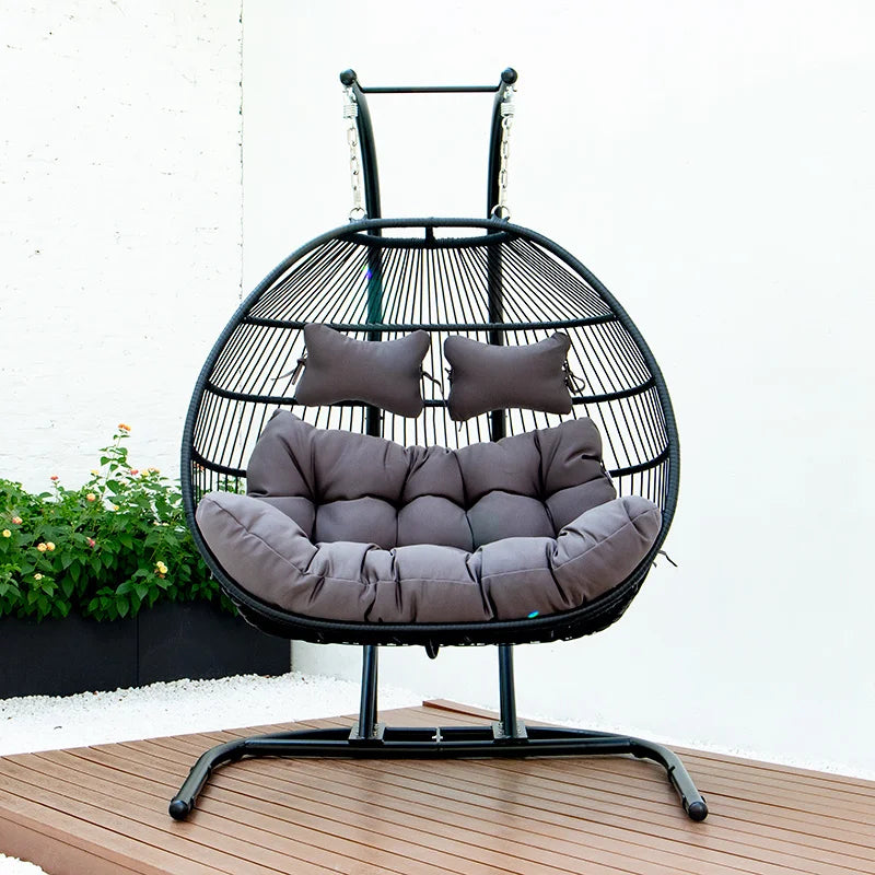 Fauteuil suspendu double avec support