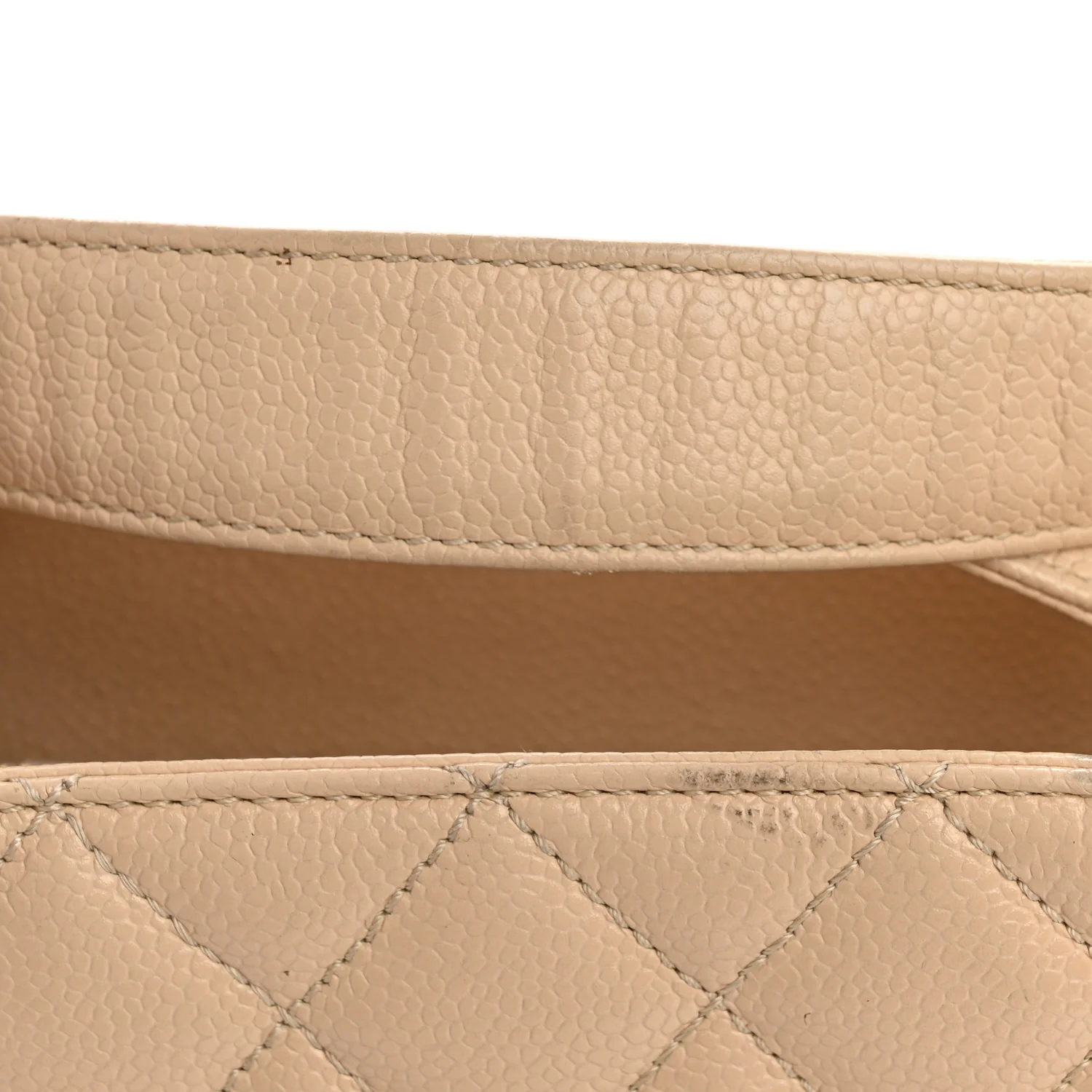 Caviar Quilted Grand Shopping Tote GST Beige