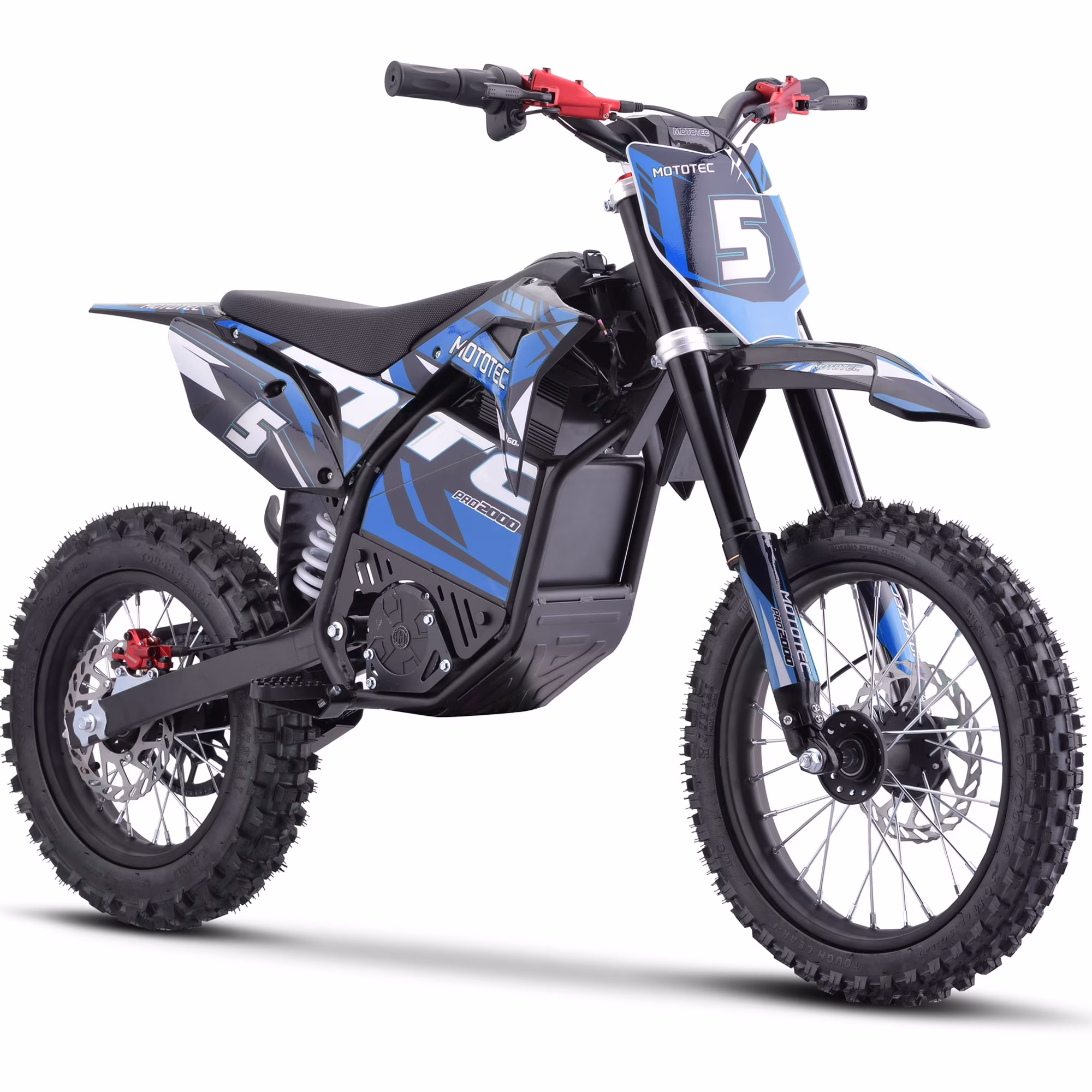 Mototec 60v Pro Electric Dirt Bike 2000w Lithium Blue