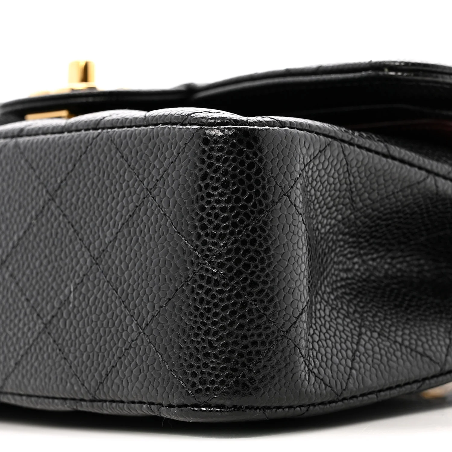 Caviar Quilted Small Double Flap Black