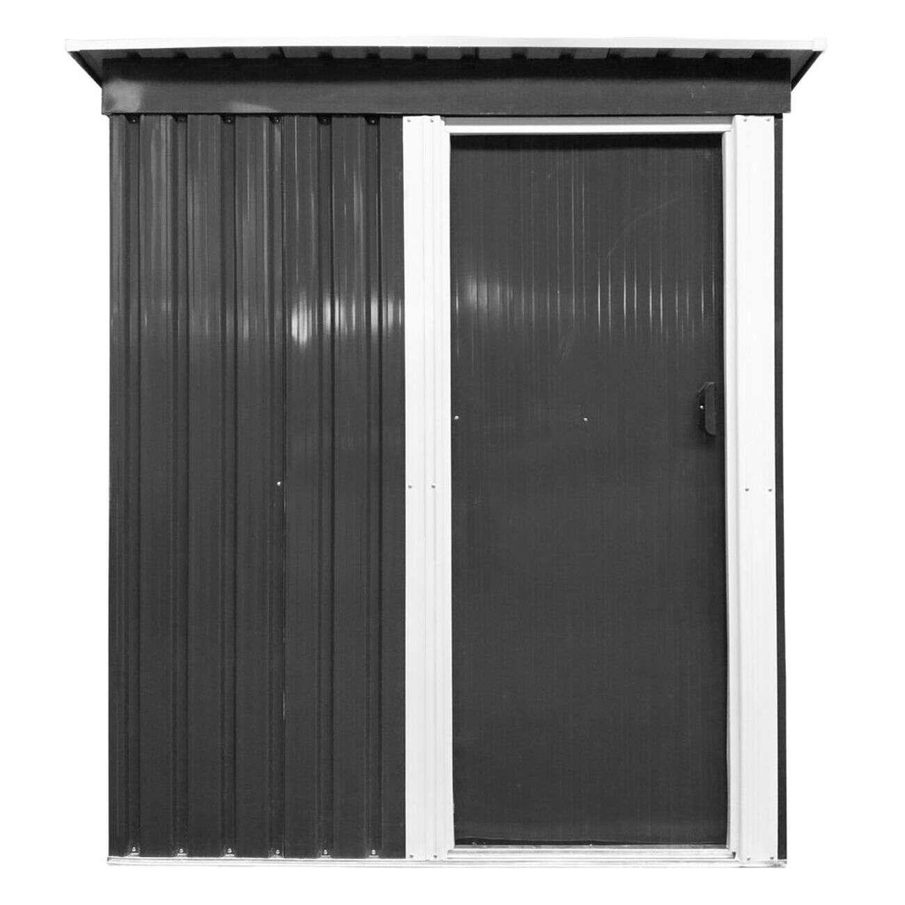 Abri de jardin en métal gris 163x88xH182cm