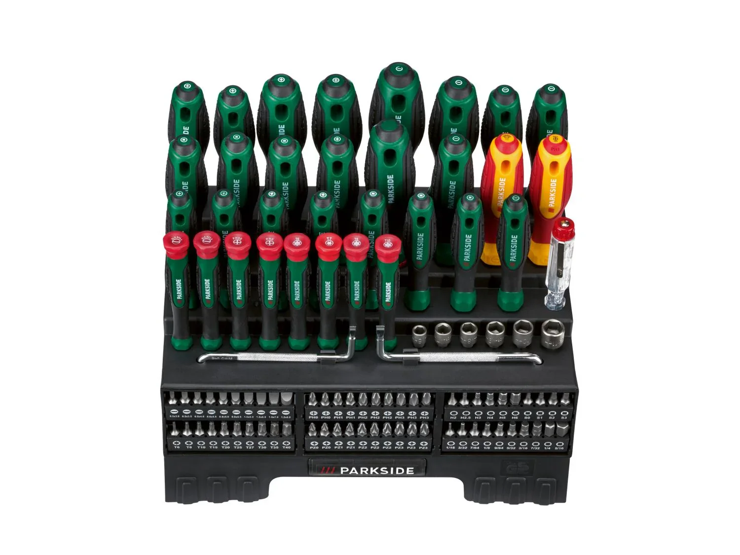 PARKSIDE Set de tournevis et embouts, 101 pices