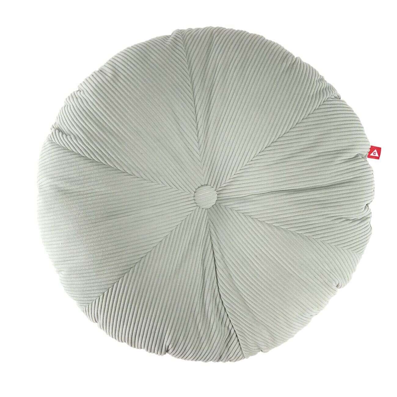 Coussin rond velours côtelé Ø40x8cm (2 modèles)