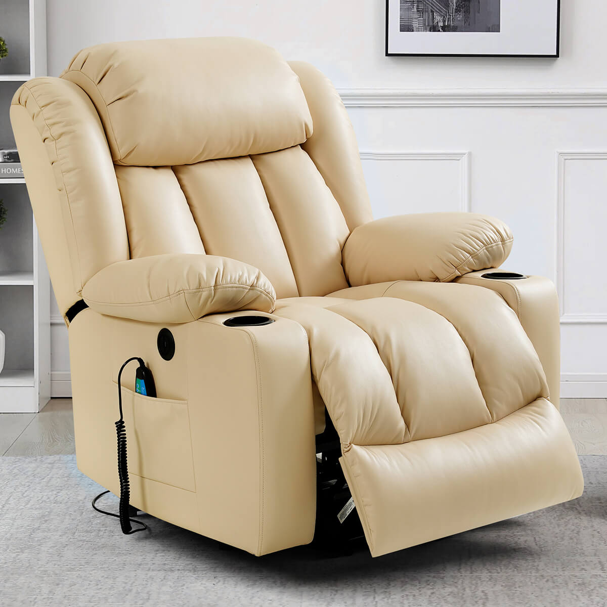 Fauteuil releveur de luxe en liquidation, avec chauffage et massage
