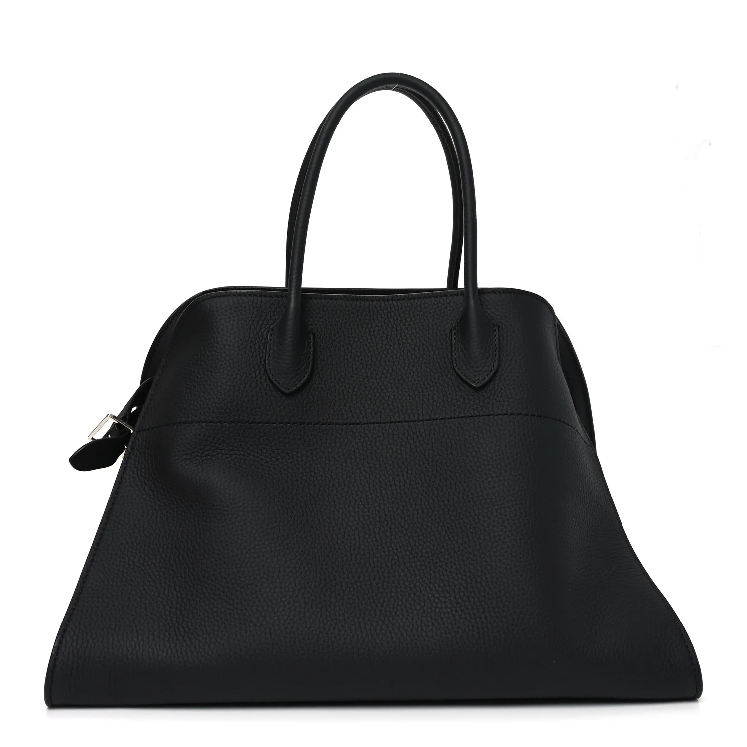 Matte Grained Calfskin Soft Margaux 15 Black