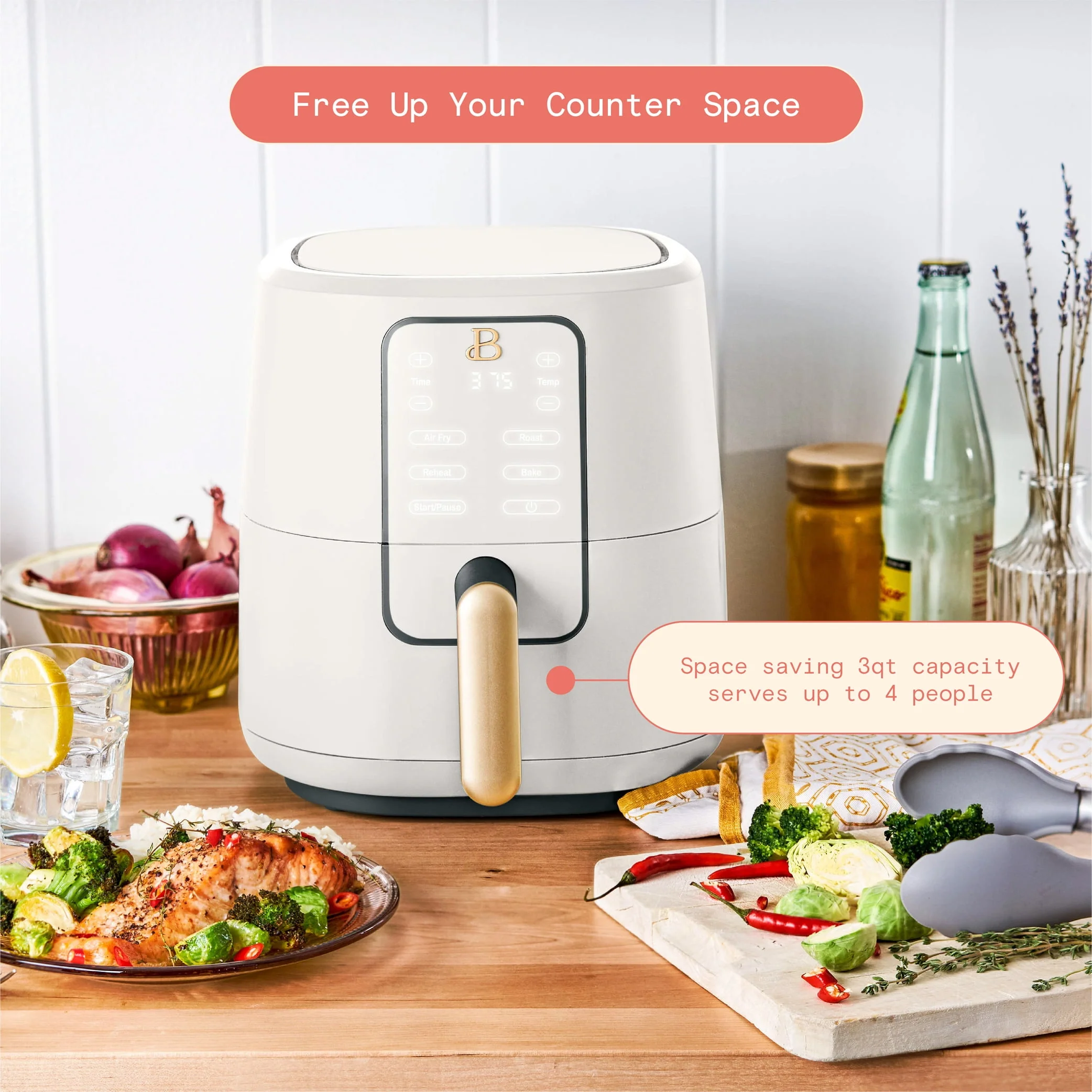 3 Qt Air Fryer with TurboCrisp Technology, White Icing by - Image 4