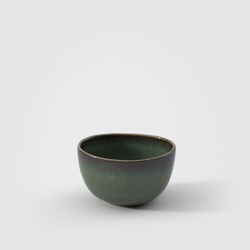 Lave Dipping bowl - Green, 4.8 oz, stoneware
