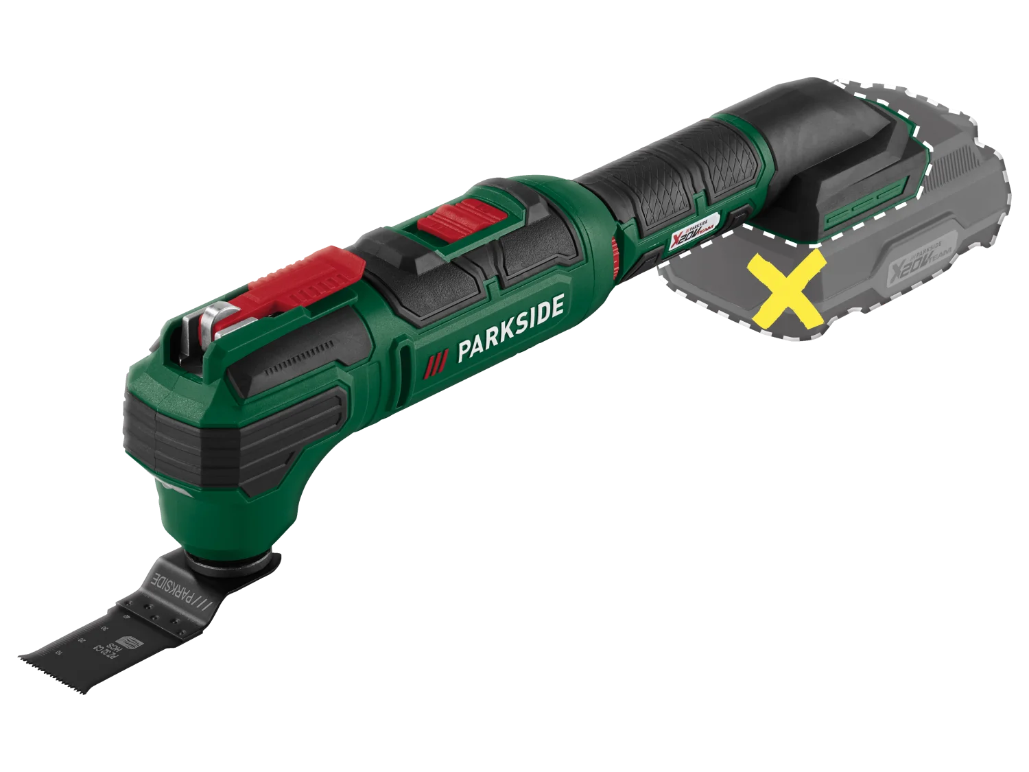 PARKSIDE Outil multifonction sans fil PAMFW 20-Li C3, 20 V