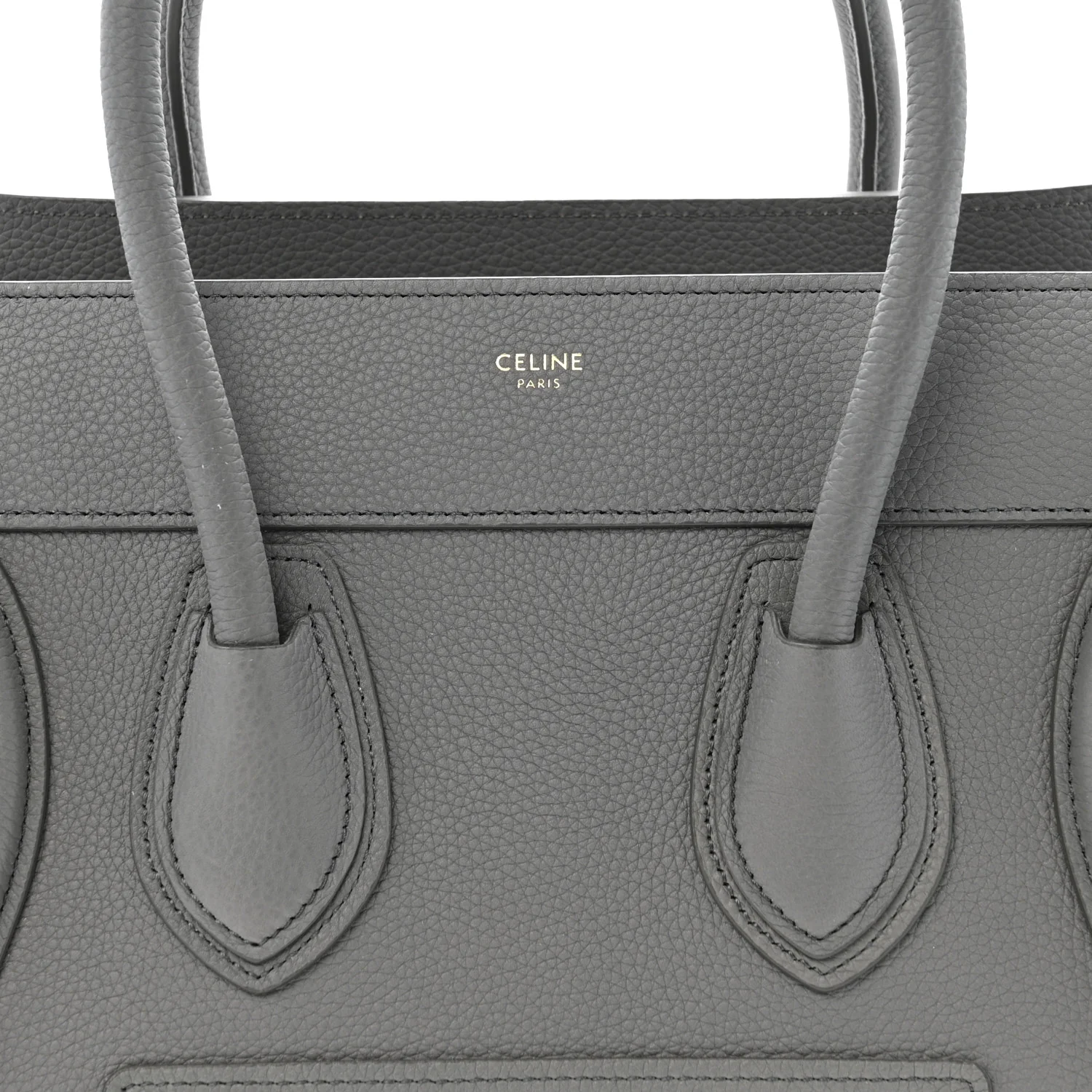 Baby Drummed Calfskin Micro Luggage Kohl