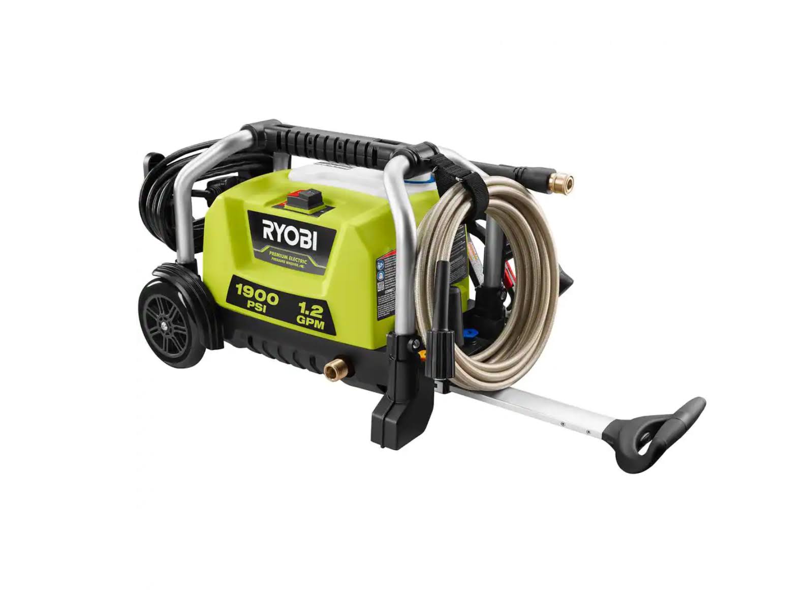 Ryobi 1900 PSI 1.2 GPM Cold Water Wheeled Electric Pressure Washer