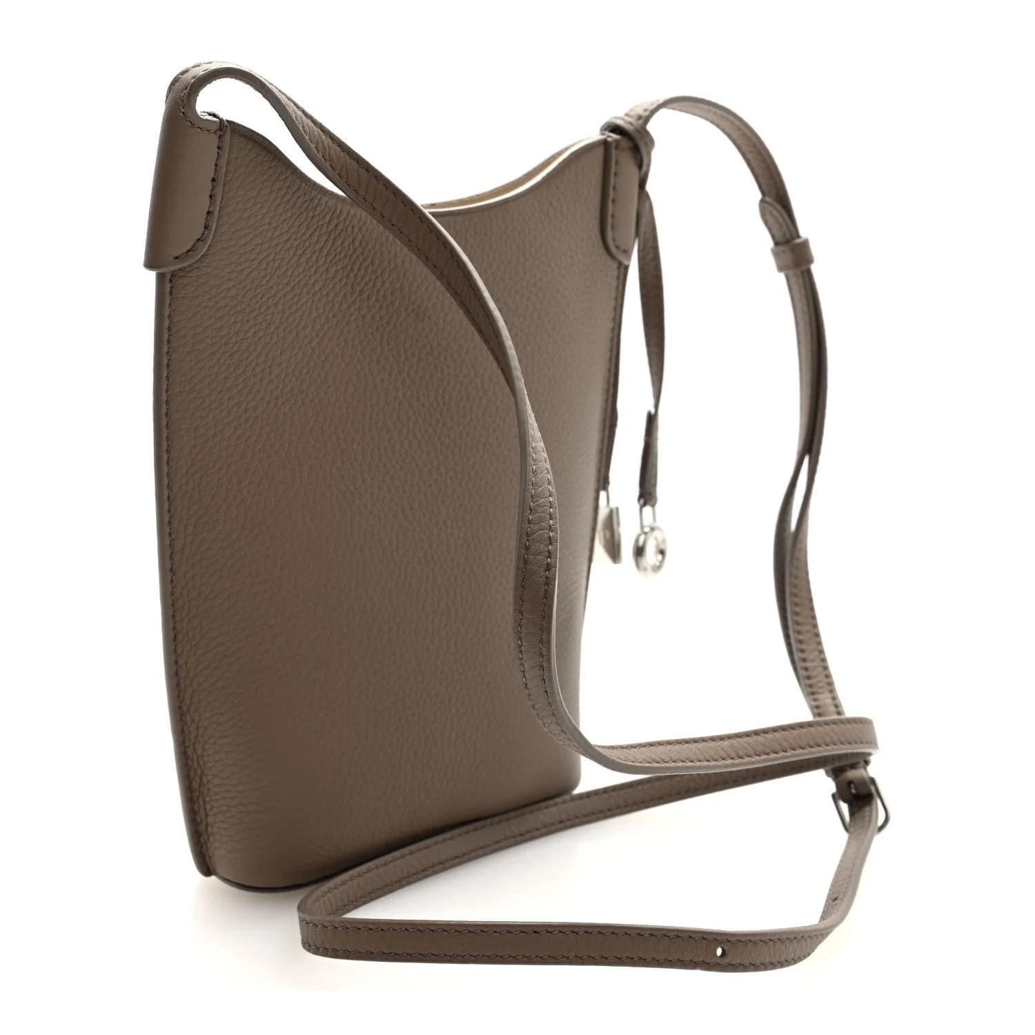 Grained Calfskin Bale Phone Case Warm Mastic