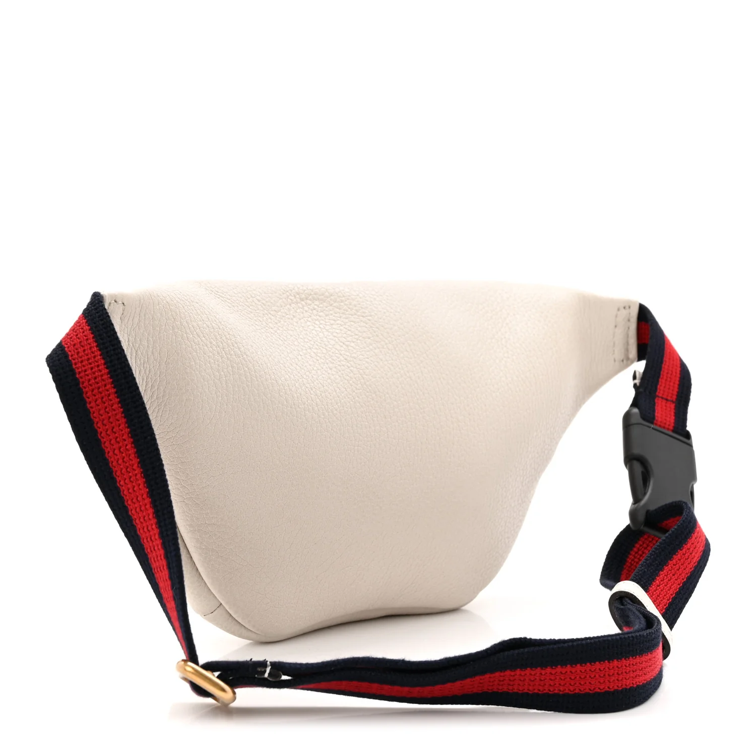 Grained Calfskin Small Logo Belt Bag White
