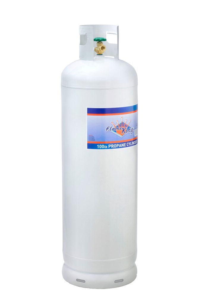 Bouteille de propane en acier de 45 kg (100 lb) avec valve OPD, homologuée DOT, résistante à la rouille, pour barbecues et appareils de chauffage