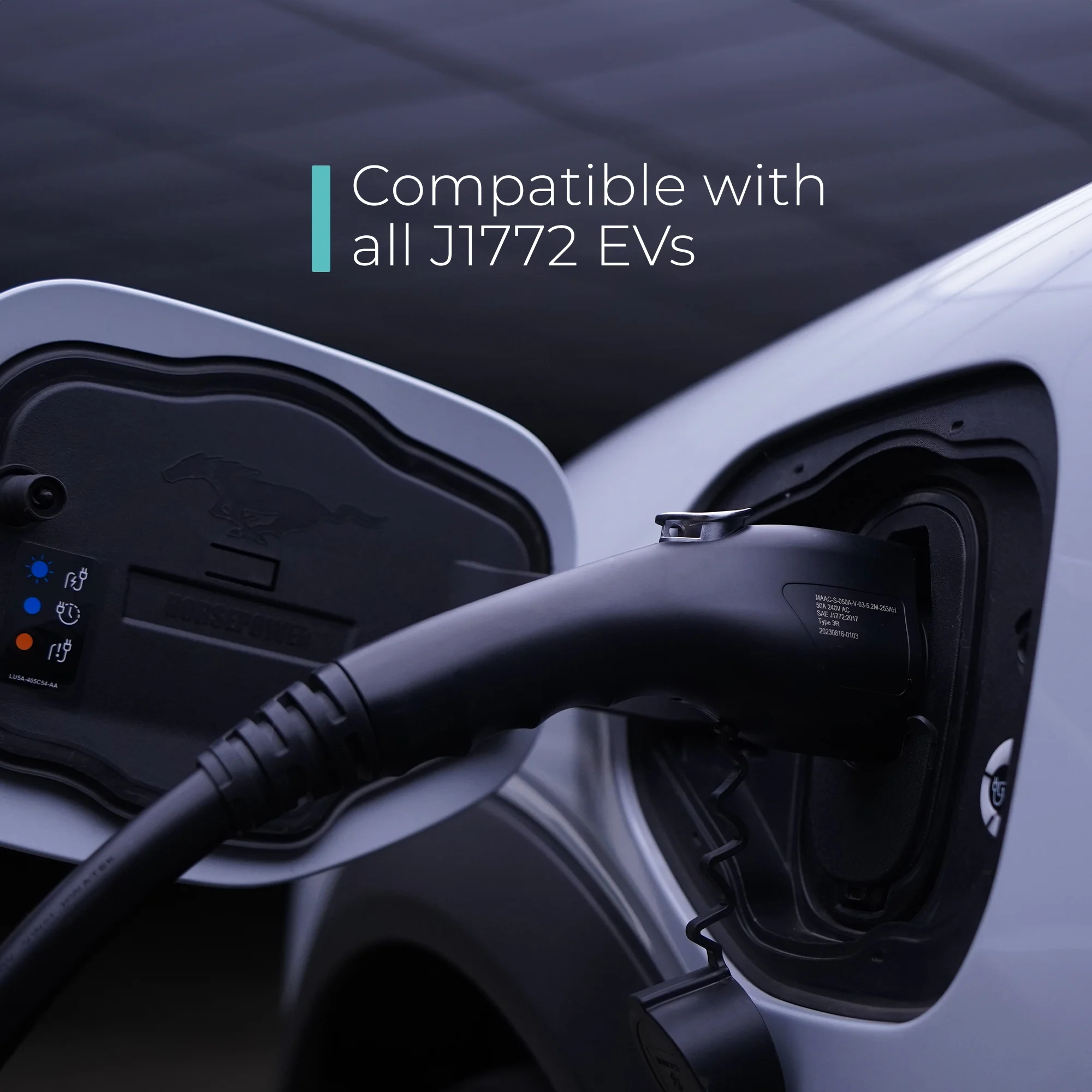 Level 1 J1772 Charger (WiFi Version) 110V, 15 Amp, NEMA 5-15 Plug, 16 ft Extension Cord Portable Electric Car Charger for J1772 EVs - Image 3