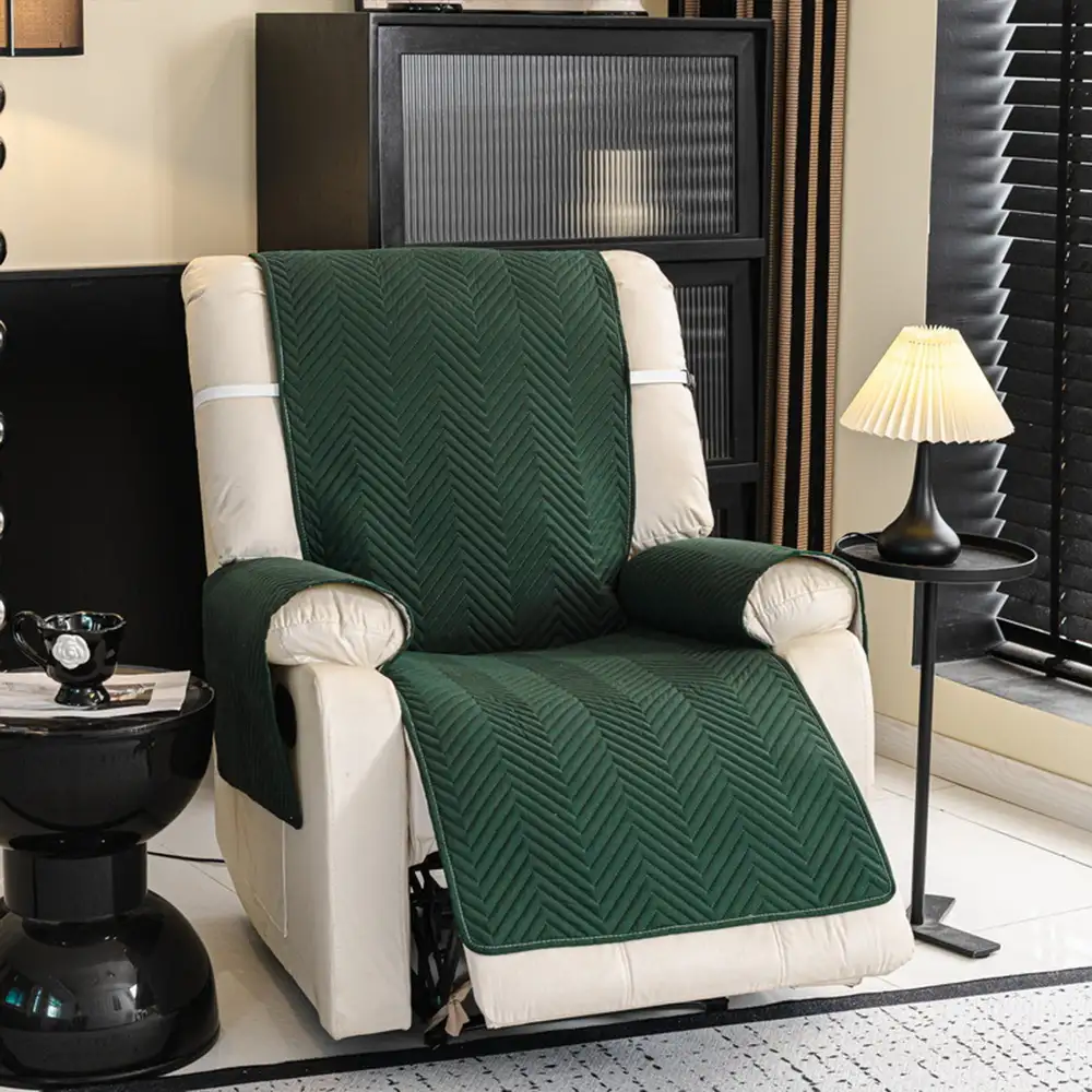 Water-Repellent Furniture Protection Recliner Couch Cover with Elastic Straps - Classic W