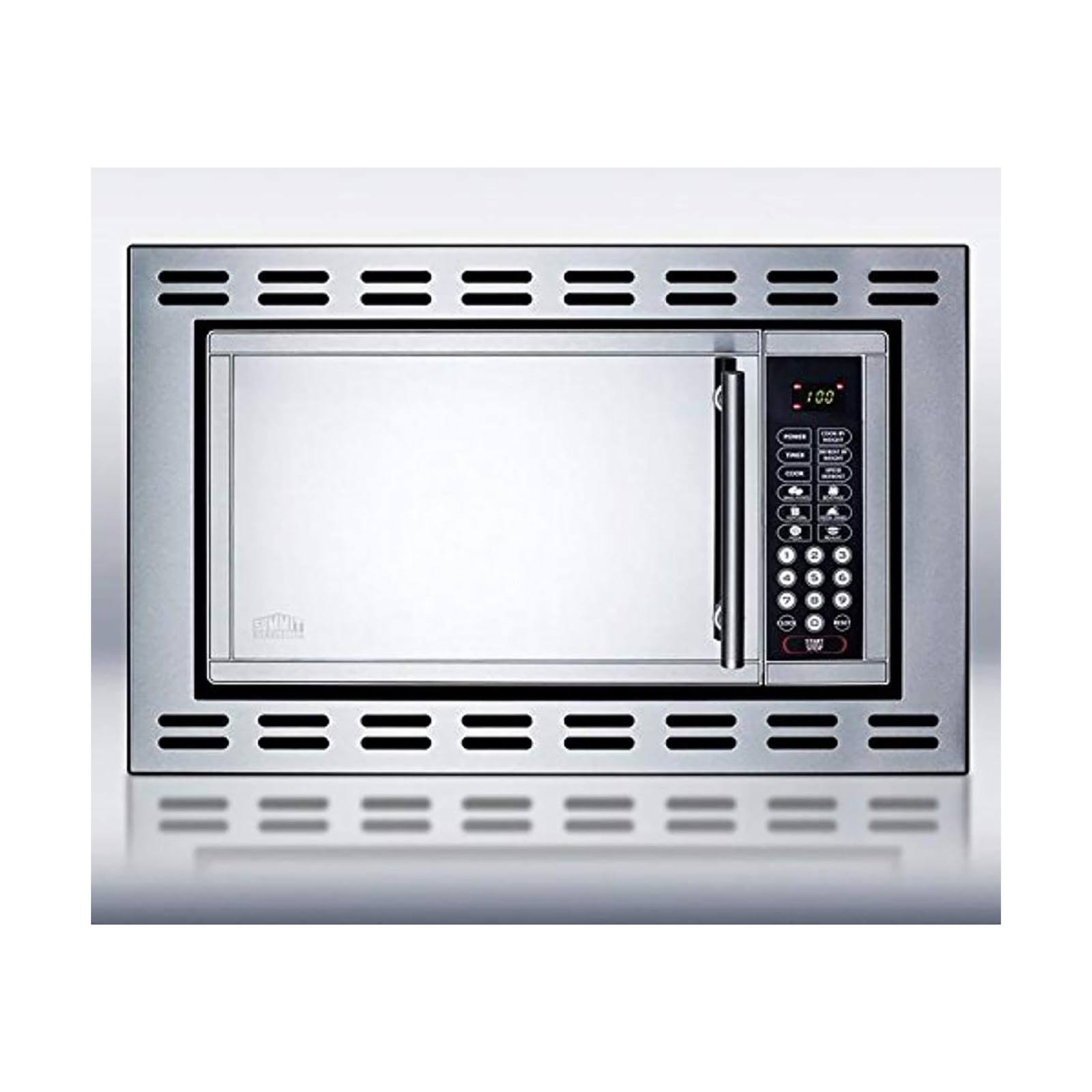 Summit OTR24 24 inch Wide 0.9 Cu. ft. 900 Watt Built-In Microwave Stainless Steel
