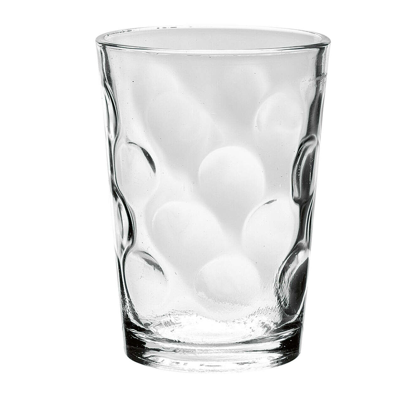 Gobelet verre motif embossé transparent 20 cl x8