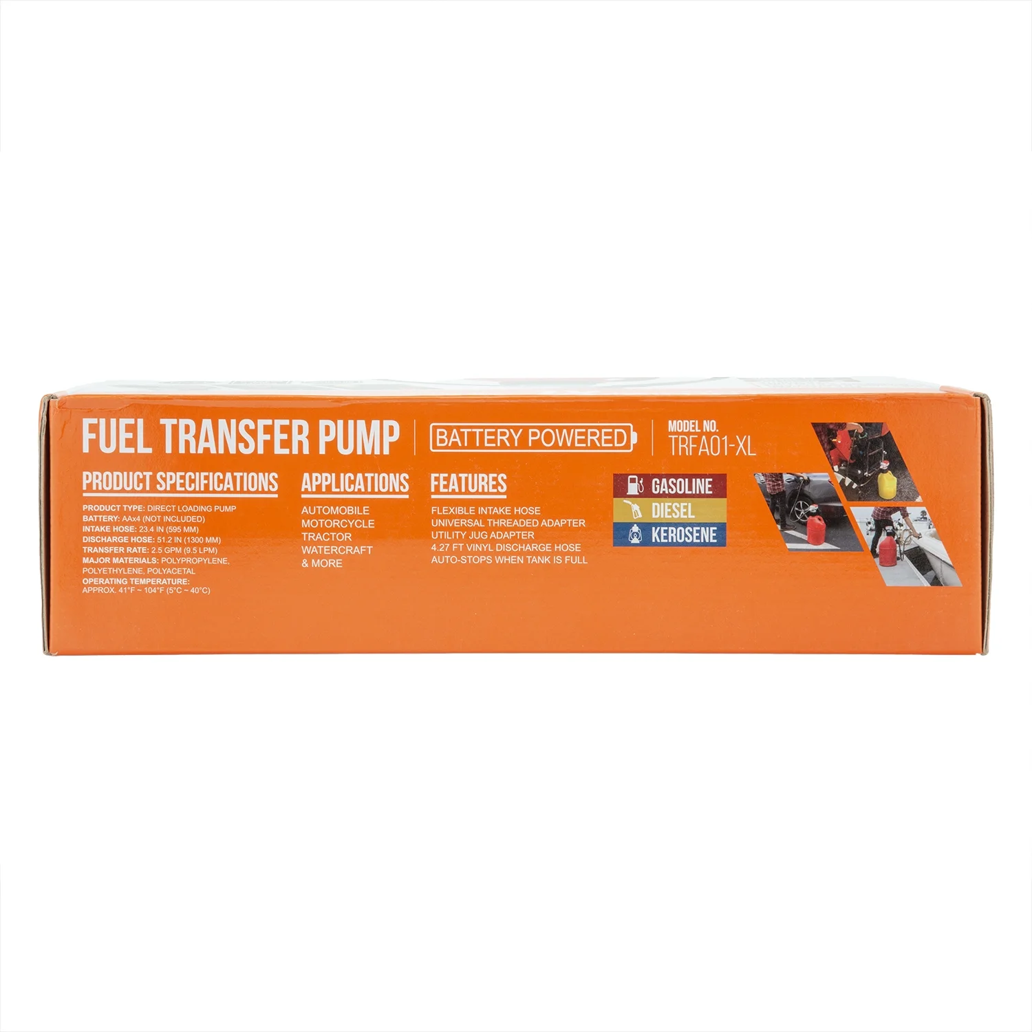 TRFA01-XL Utility Jug Battery Powered Fuel Transfer Pump (Pump Only) - Image 4