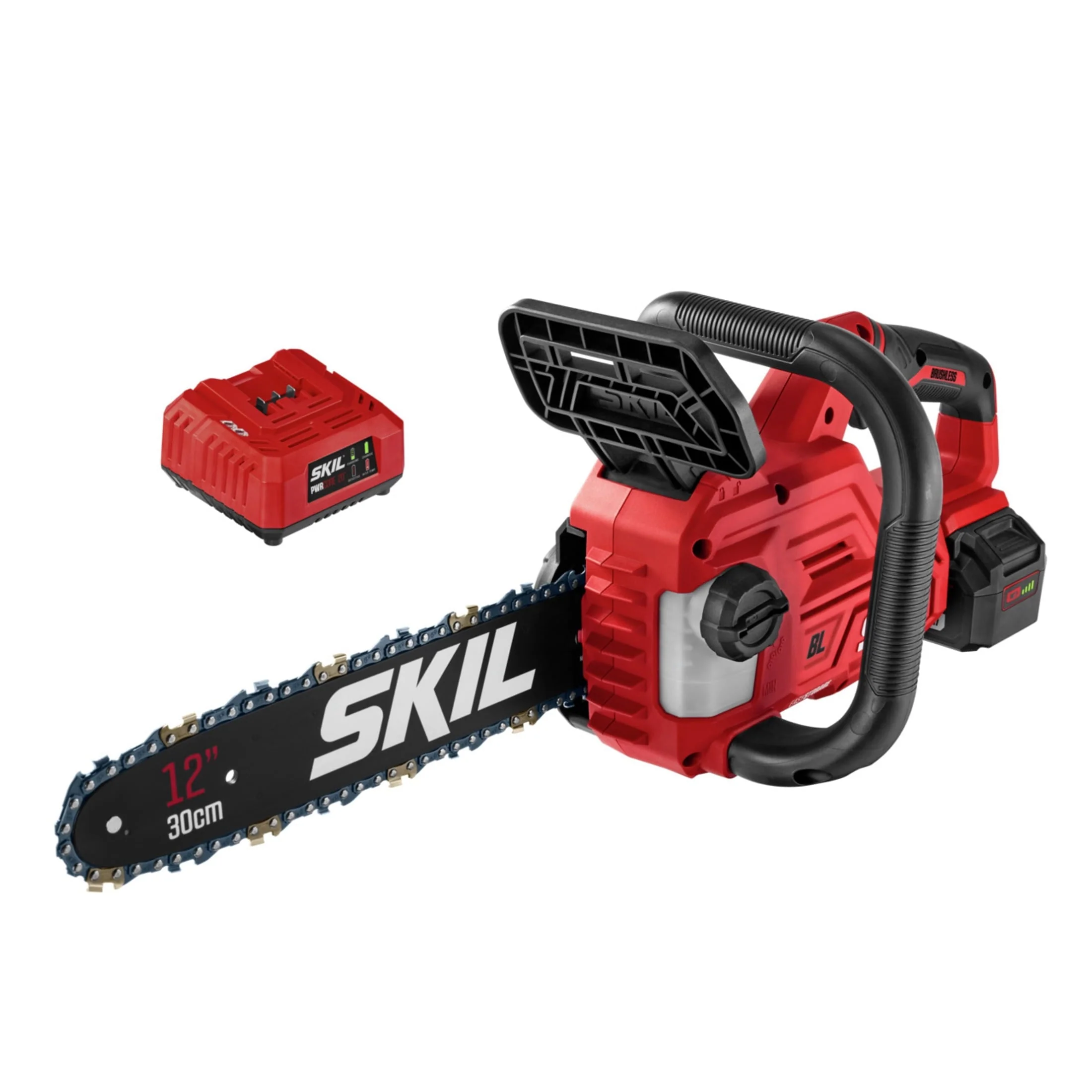 SKIL PWR CORE 20™ 20 - Volt 12'' Brushless Chainsaw Kit with 4.0ah Battery and Charger