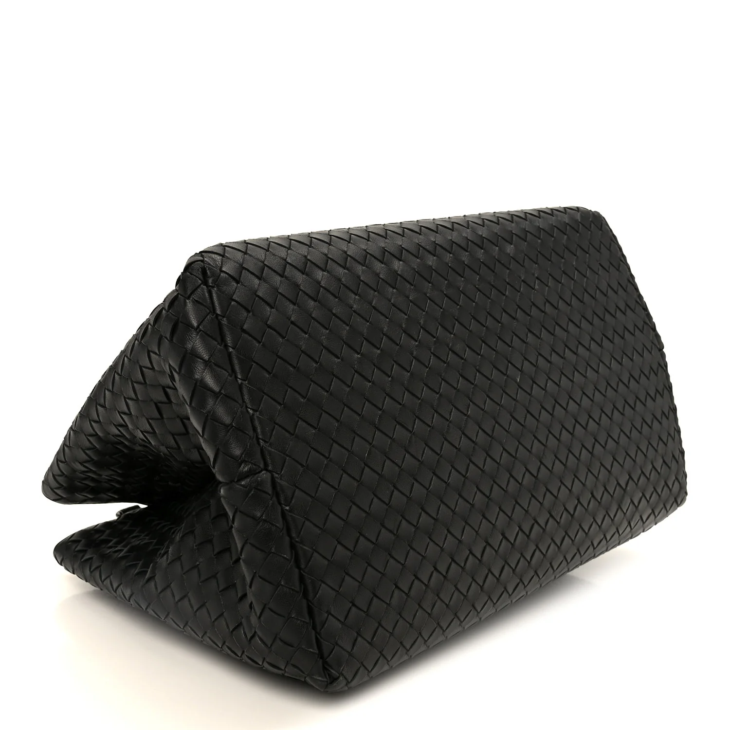 Nappa Intrecciato Large Roma Tote Black