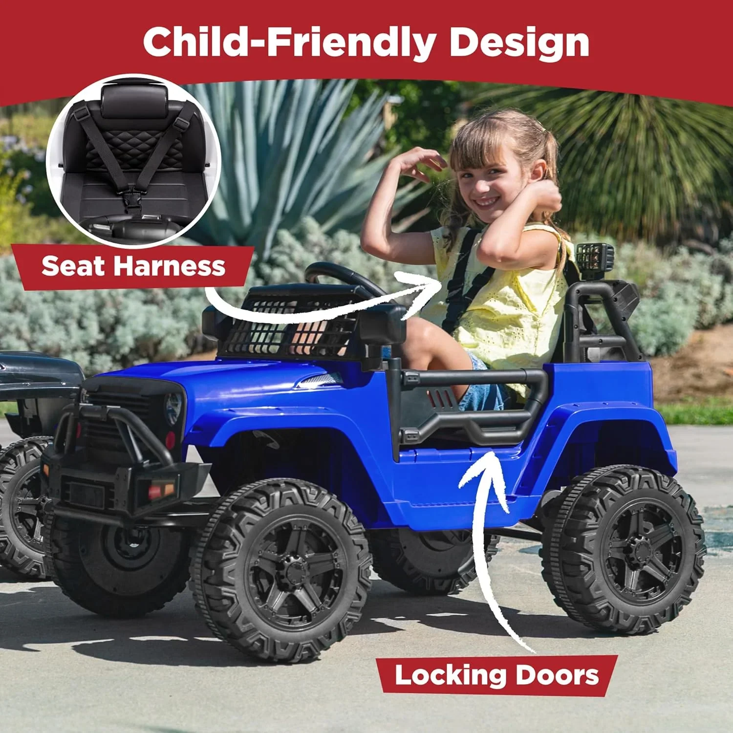 Camion électrique pour enfants Best Choice Products 12V avec suspension à ressorts et lumières LED