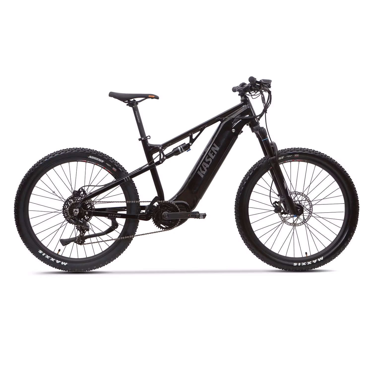 Electric Mountain Bike Mid driven 500w 48v 15ah Full Suspension Throttle and Pedal Assist(Black)